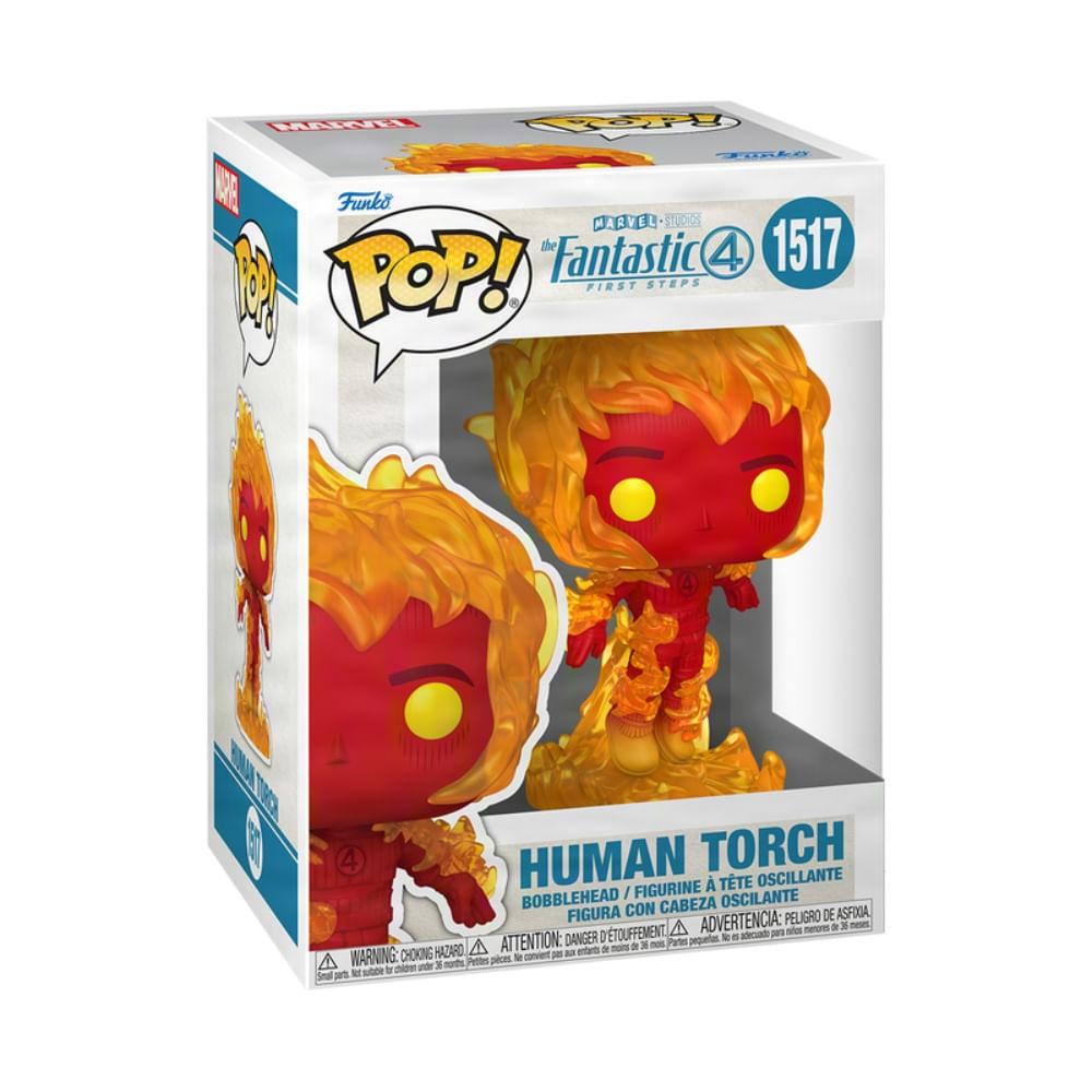 Boneco Funko Pop! Marvel Quarteto Fantástico - Tocha Humana - Imagem 3