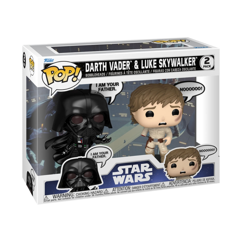 Boneco Funko Pop! Star Wars Sayings - Darth Vader e Luke - Imagem 3