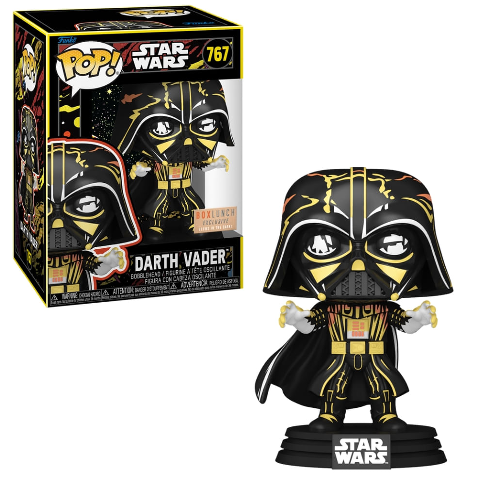 Boneco Funko Pop! Star Wars - Darth Vader Retro (Glow)