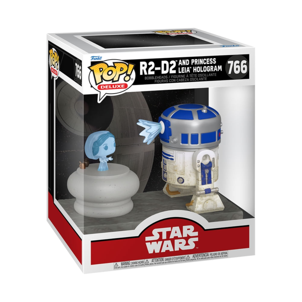 Boneco Funko Pop! Deluxe Star Wars - R2-D2 com Leia - Imagem 3
