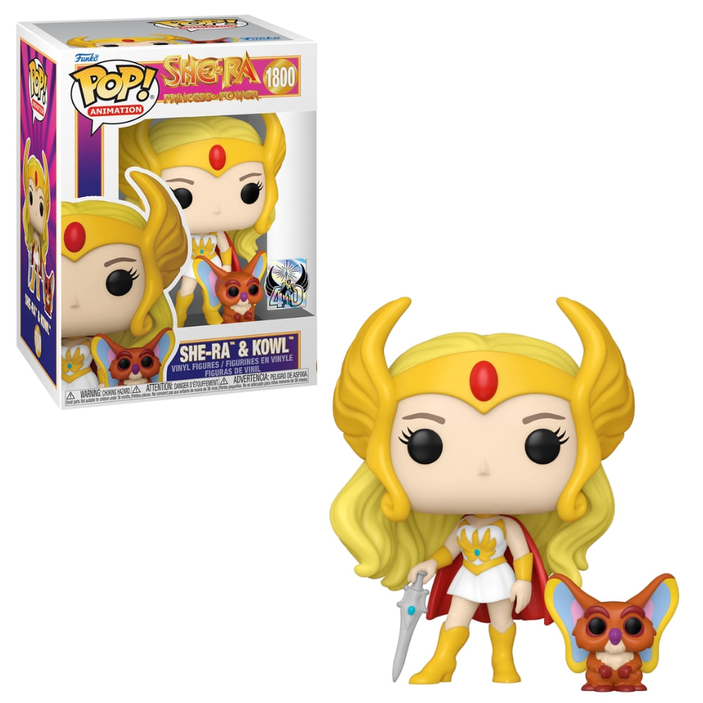 Boneco Funko Pop! &Buddy She-Ra 40 anos - She-Ra e Corujito