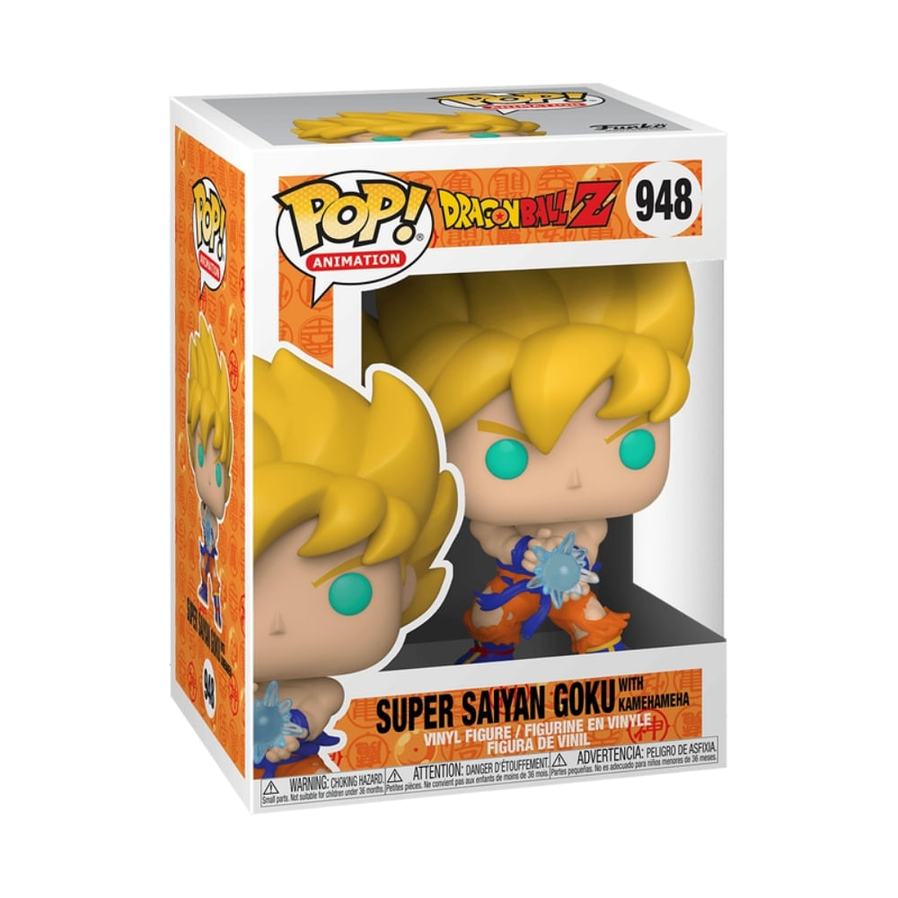 Boneco Funko Pop! Dragon Ball Z - Goku Super Saiyan com Kamehameha - Imagem 2