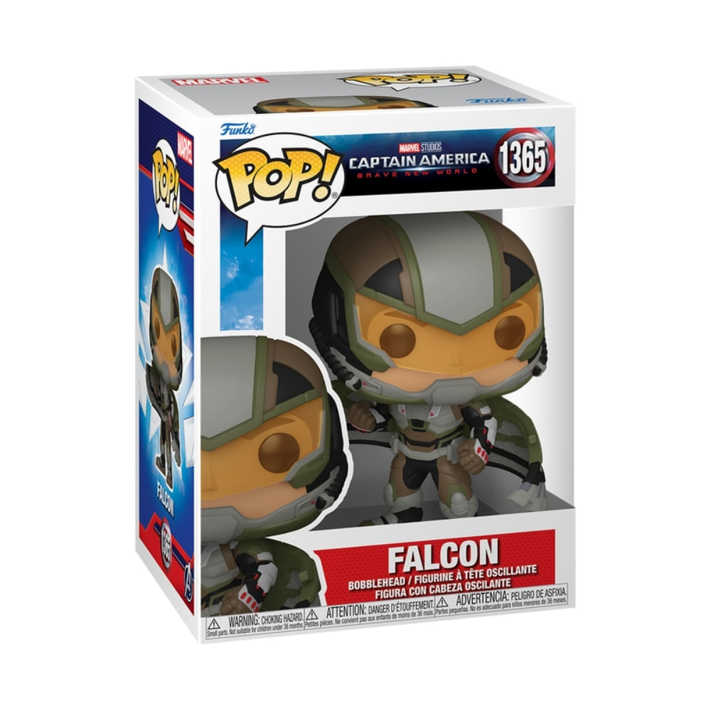 Boneco Funko Pop! Marvel Capitão América Admirável Mundo Novo - Falcão (Joaquin Torres) - Imagem 2