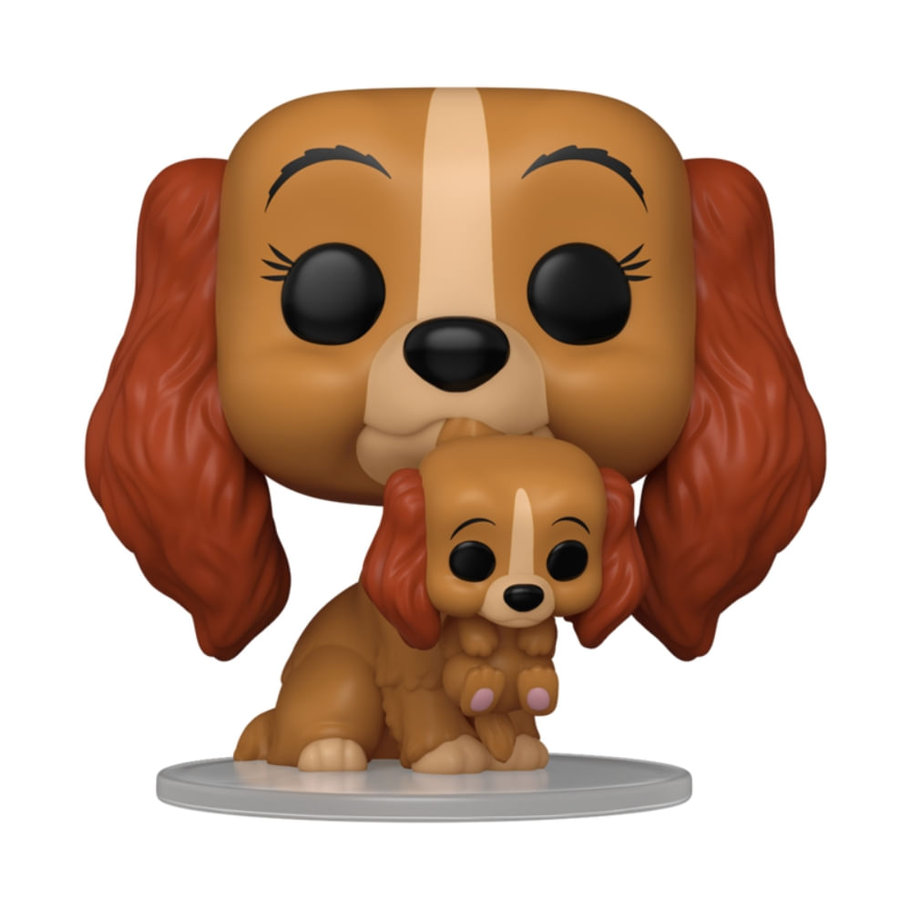 Boneco Funko Pop! Disney A Dama e o Vagabundo 70 anos - Dama com Filhote - Imagem 2