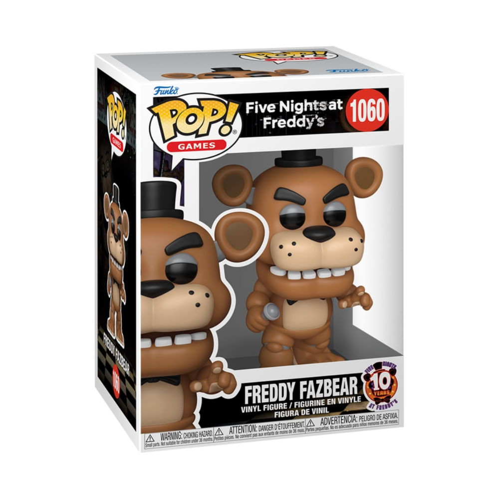 Boneco Funko Pop! Five Nights at Freddy’s 10 anos - Freddy Fazbear - Imagem 2