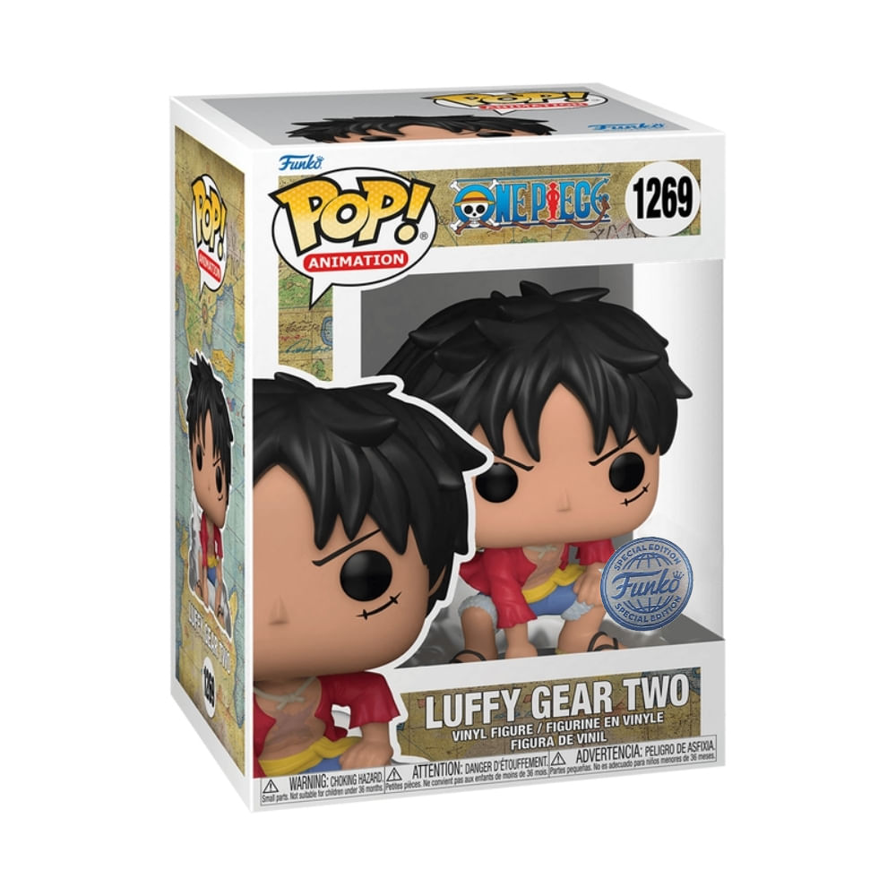 Boneco Funko Pop! One Piece - Luffy Gear Two com Chase - Imagem 2