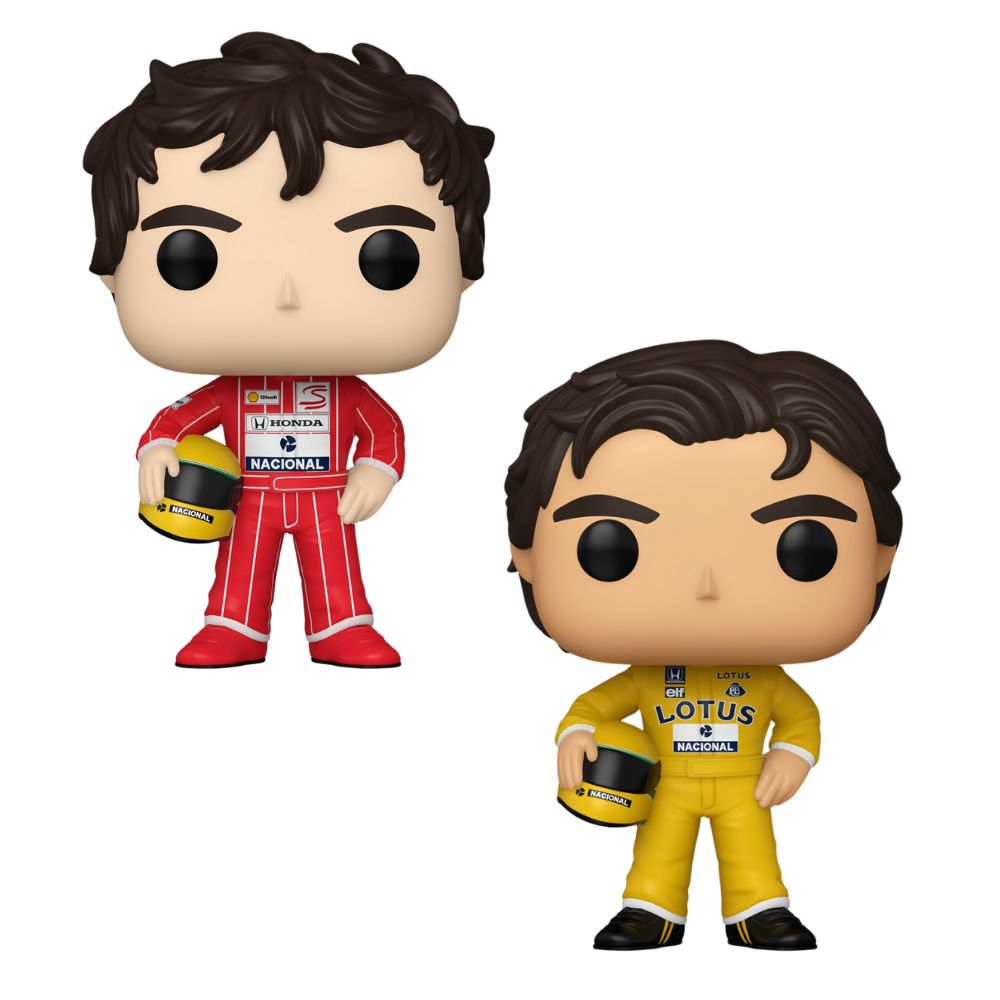 Kit Boneco Funko Pop! Ayrton Senna McLaren +  Racing Lotus
