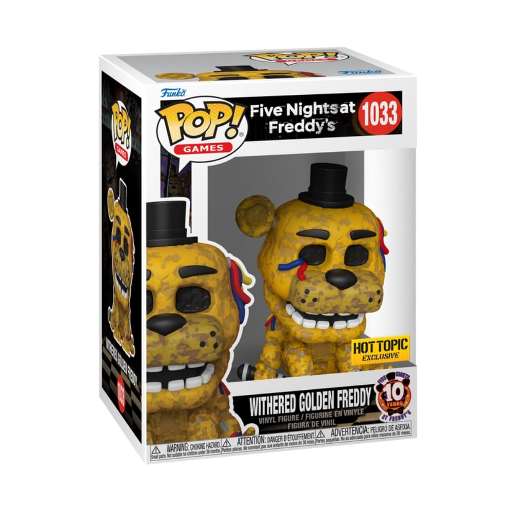 Boneco Funko Pop! Five Nights at Freddy's - Withered Golden Freddy - Imagem 3