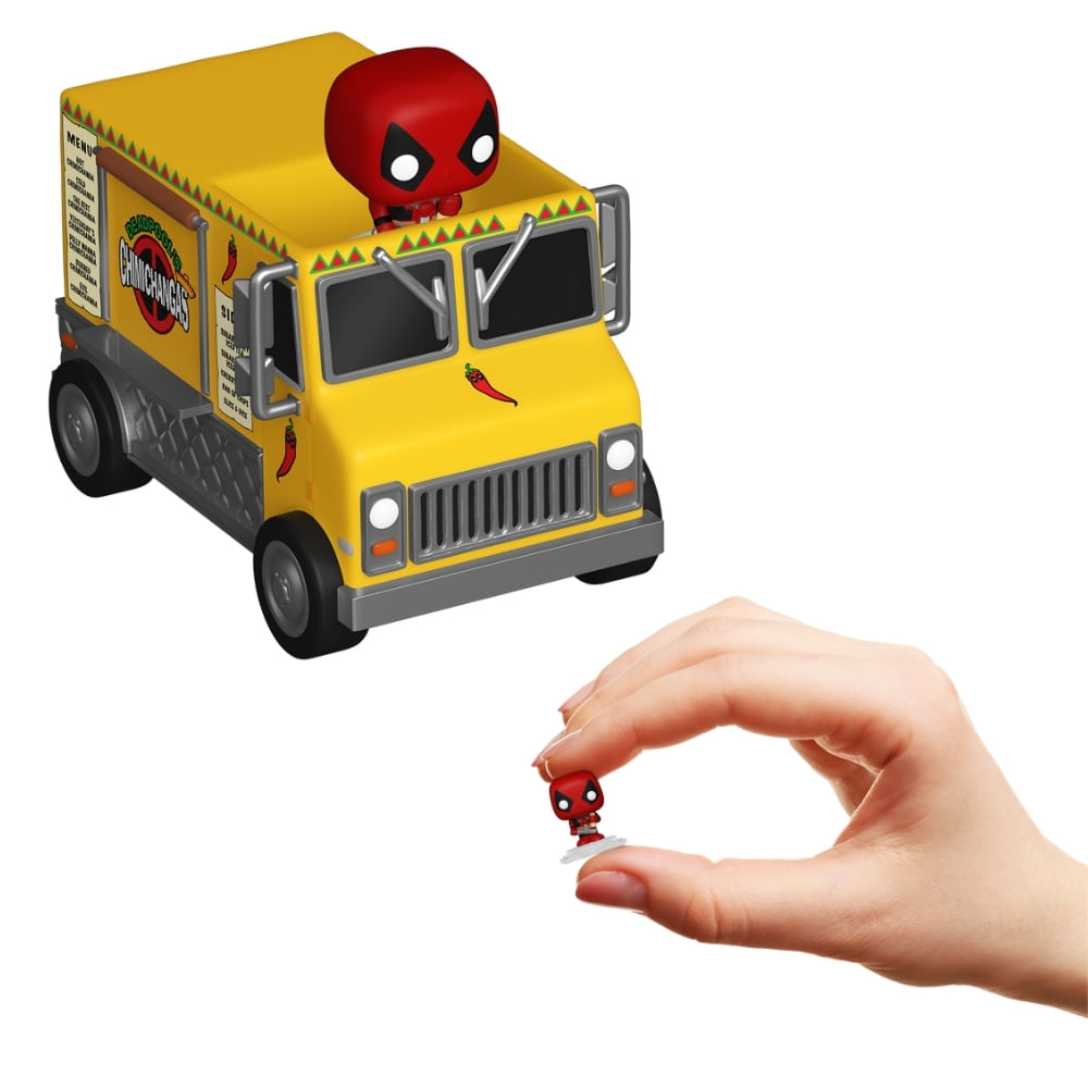 Bitty Pop! Town Marvel - Deadpool e Caminhão Chimichanga - Imagem 4