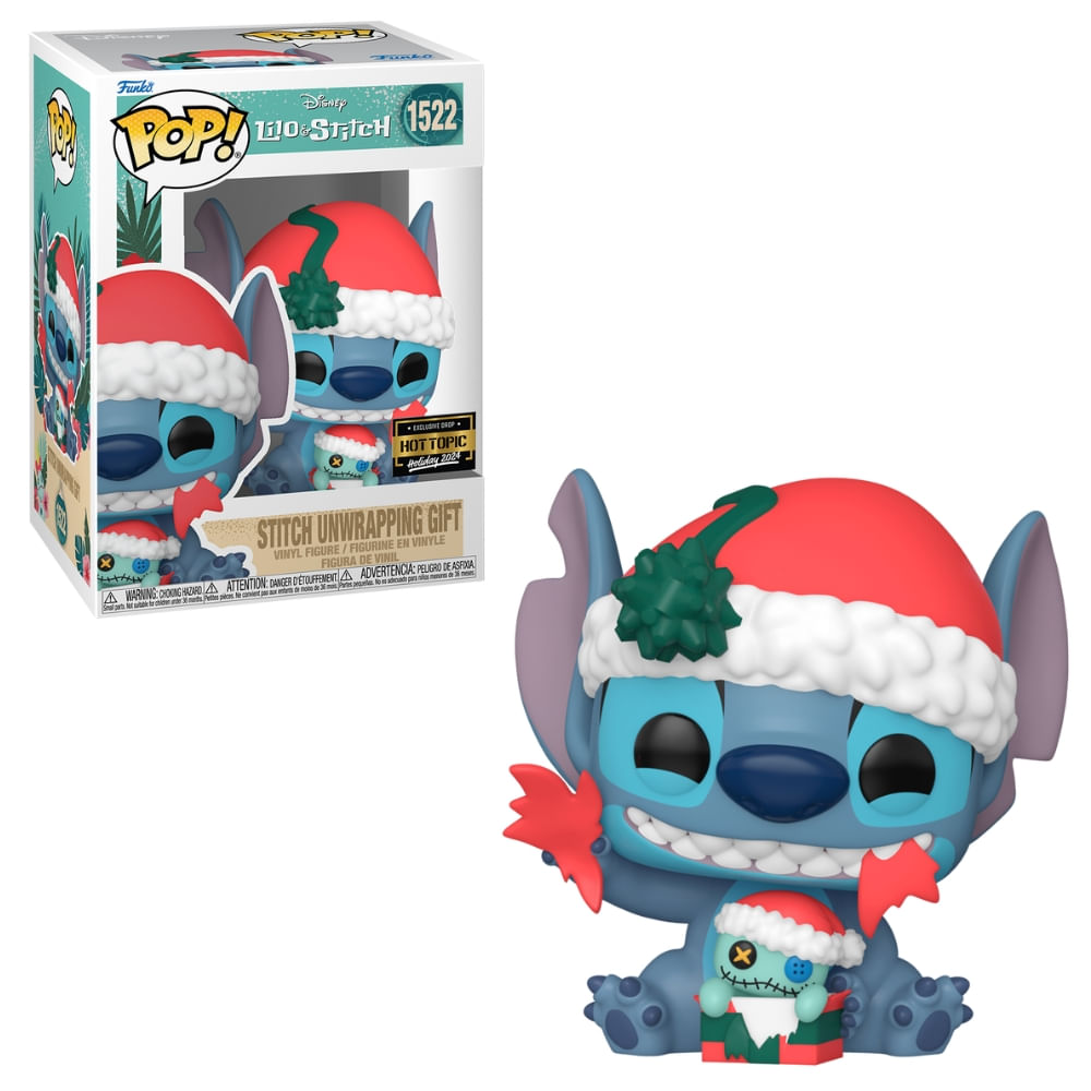 Boneco Funko Pop! Disney - Stitch Abrindo Presente