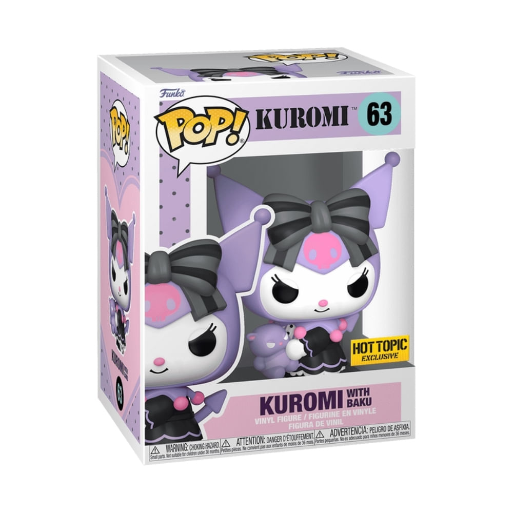 Boneco Funko Pop! Sanrio Hello Kitty - Kuromi com Baku - Imagem 2