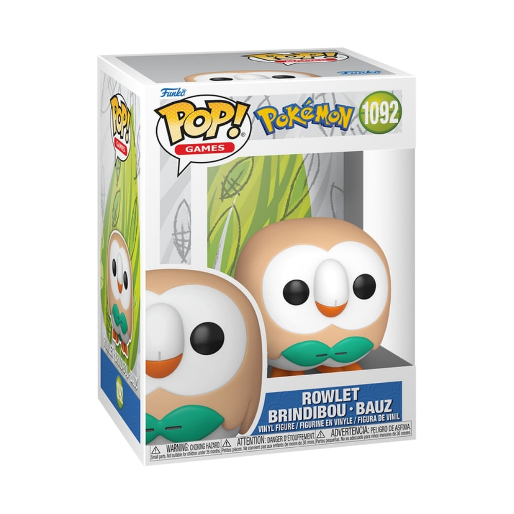 Boneco Funko Pop! Pokémon - Rowlet - Imagem 3