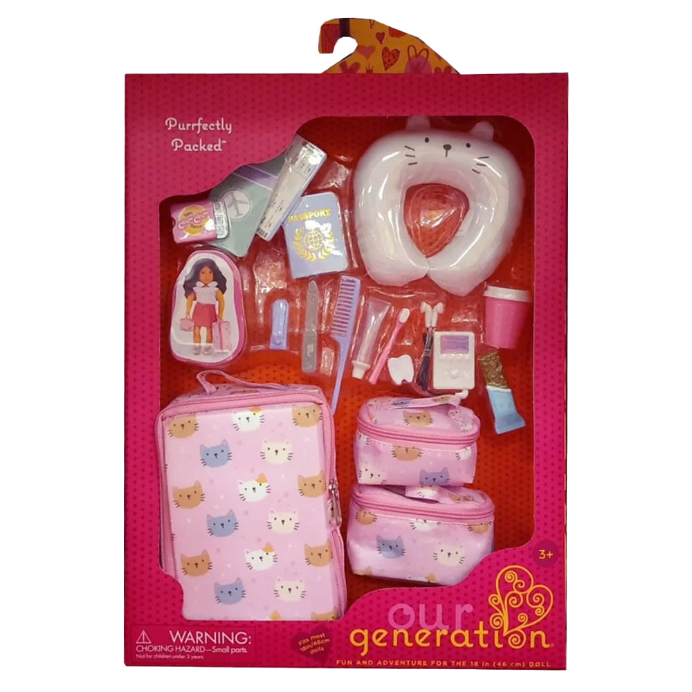 Kit de Viagem com Estampa de Gatinho Our Generation - Imagem 4