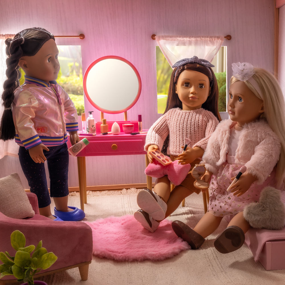 Mesa De Penteadeira Rosa Our Generation - Imagem 6