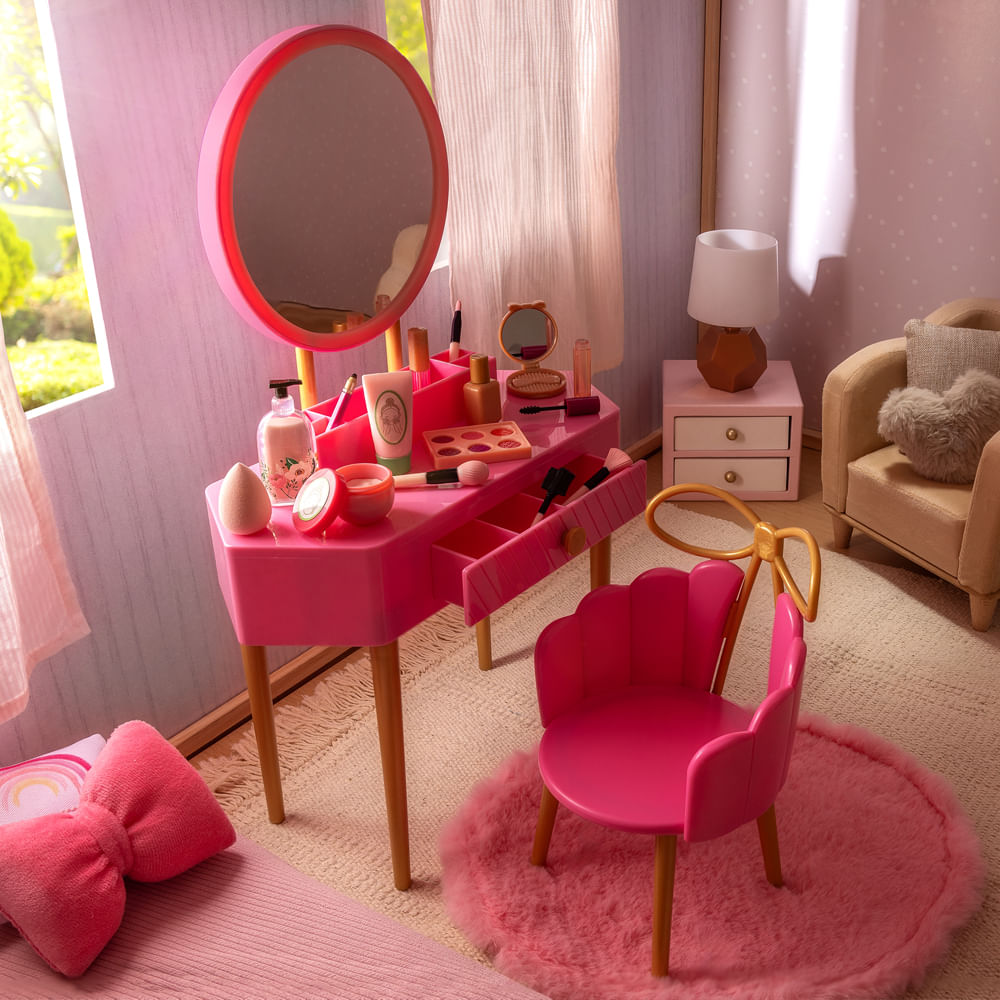 Mesa De Penteadeira Rosa Our Generation - Imagem 7