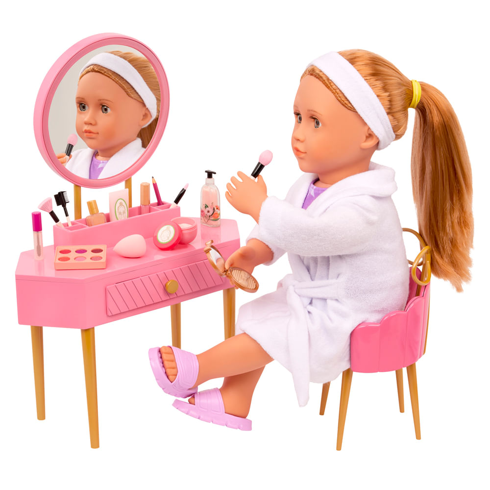 Mesa De Penteadeira Rosa Our Generation - Imagem 10