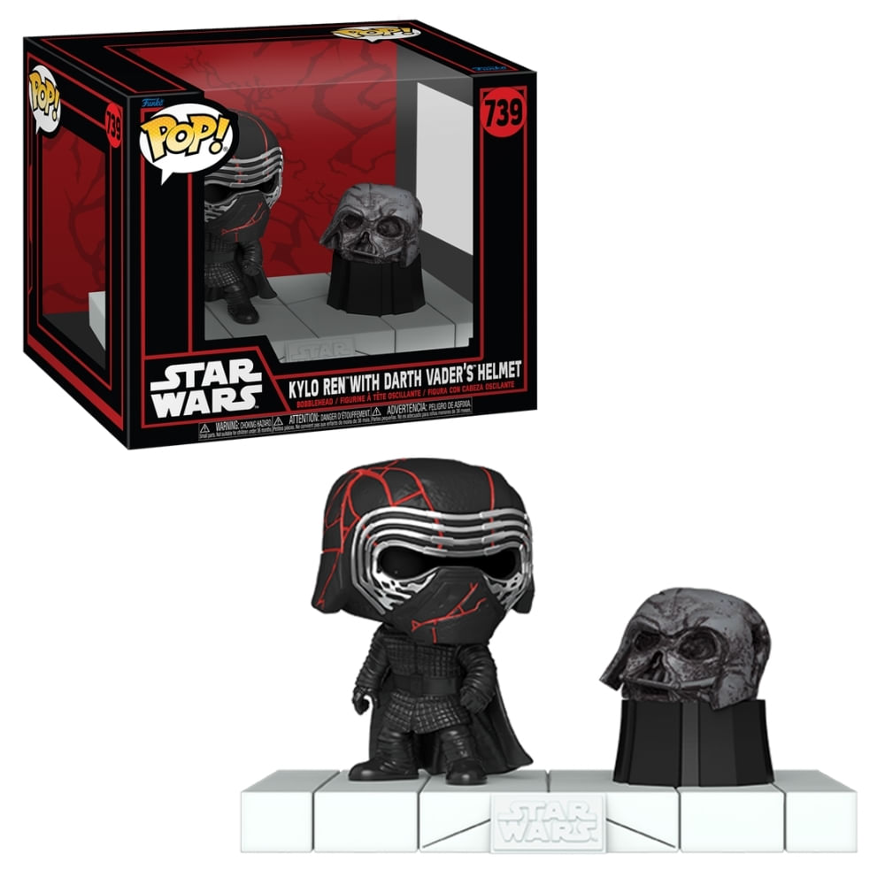 Boneco Funko Pop! Deluxe Star Wars - Kylo Ren com Capacete do Darth Vader