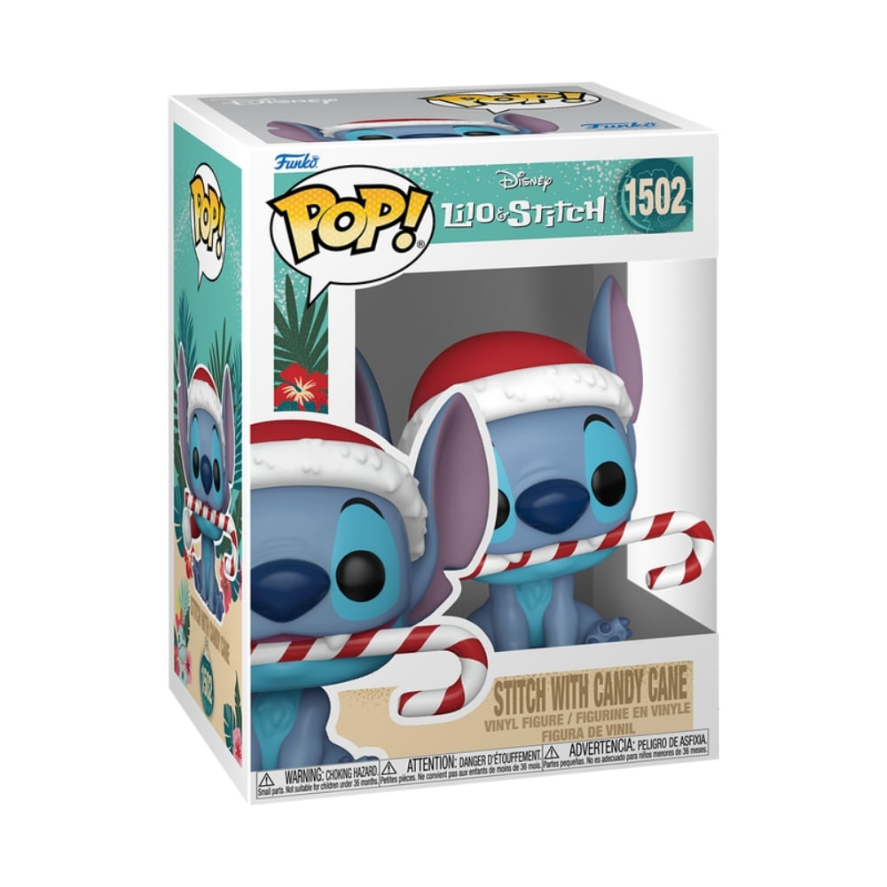 Boneco Funko Pop! Disney Lilo & Stitch - Stitch com Bengala de Doce - Imagem 2