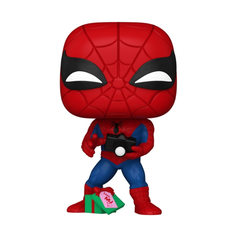 Boneco Funko Pop! Marvel Homem-Aranha com Presente de Natal - Imagem 2