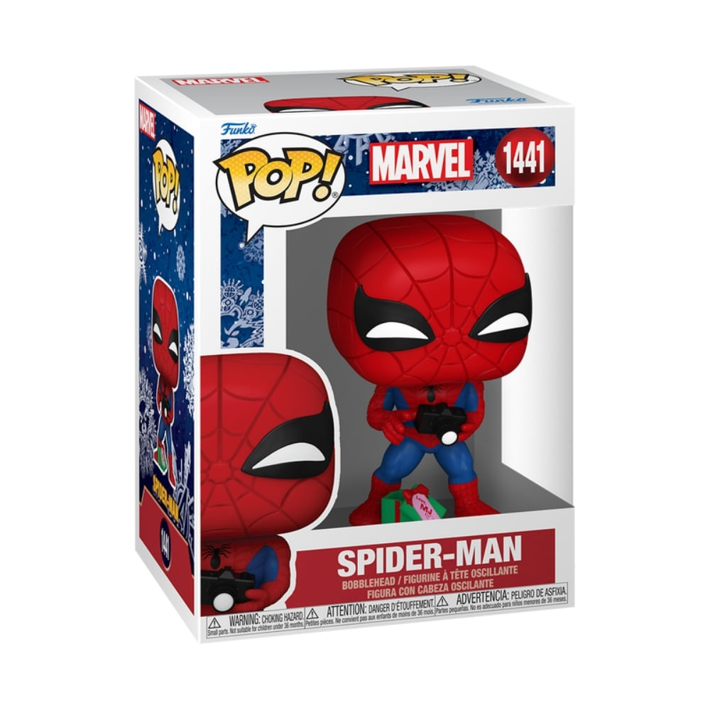 Boneco Funko Pop! Marvel Homem-Aranha com Presente de Natal - Imagem 3