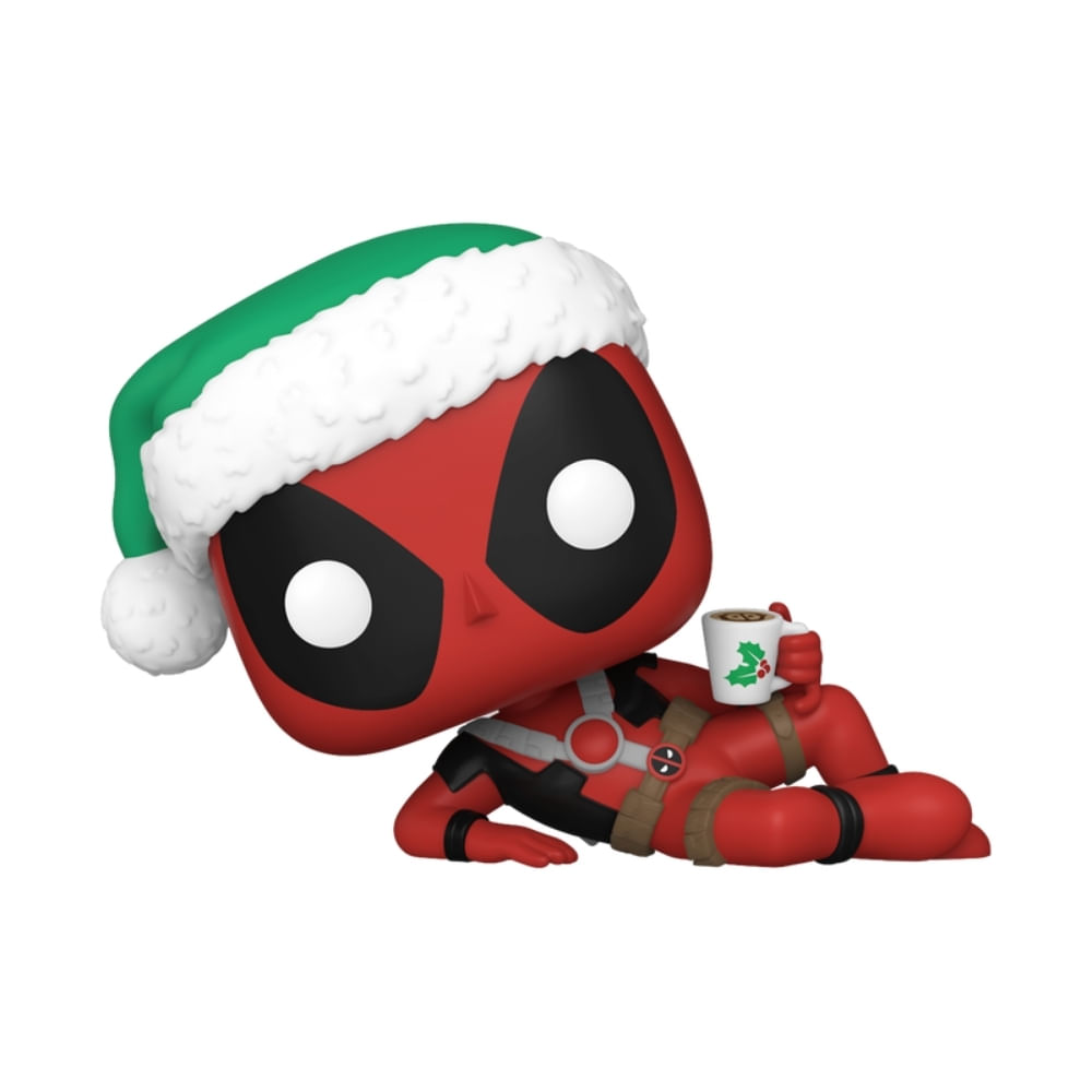 Boneco Funko Pop! Marvel Deadpool com Chocolate Quente de Natal - Imagem 3