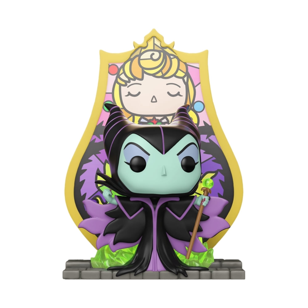 Boneco Funko Pop! Deluxe Disney Vilões - Malévola com Vitral - Imagem 2
