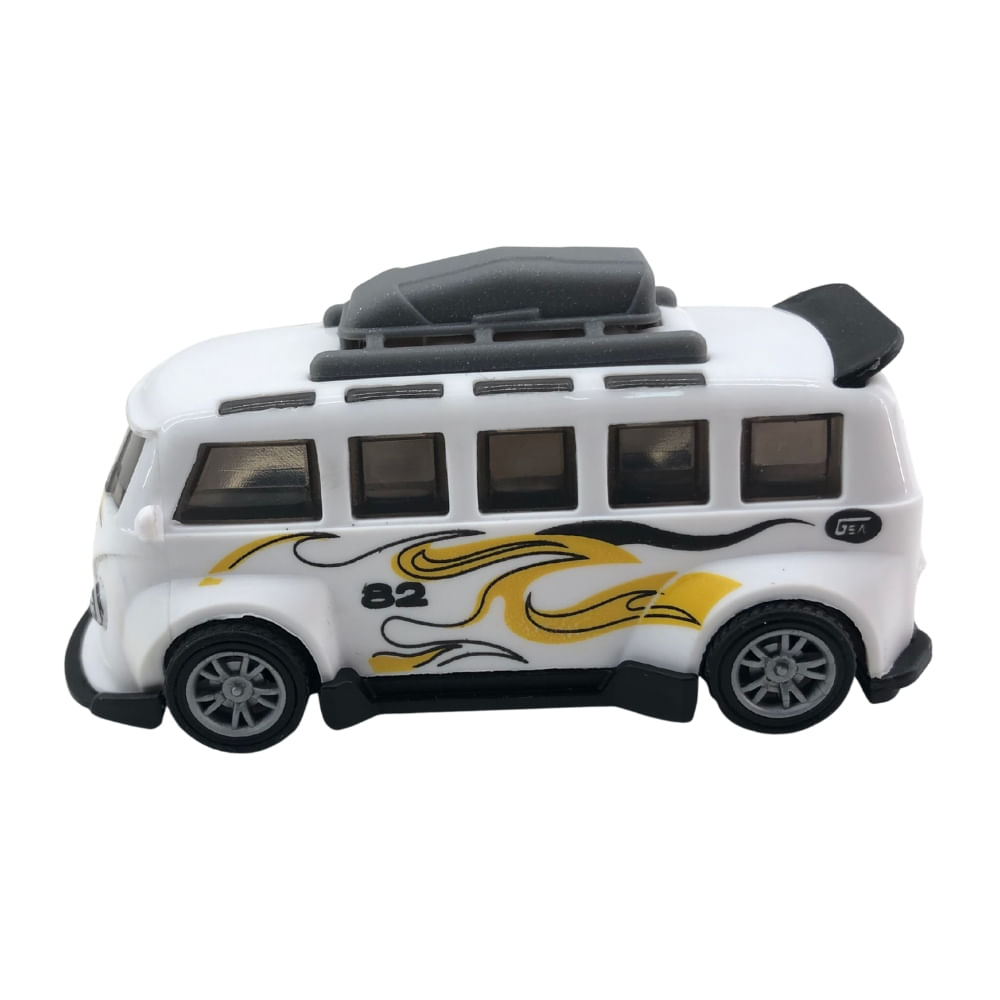 Mini Carrinho Pull Back Garagem S.A. Turbo Aventura - Branco 82 - Imagem 2