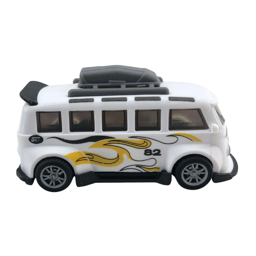 Mini Carrinho Pull Back Garagem S.A. Turbo Aventura - Branco 82 - Imagem 3