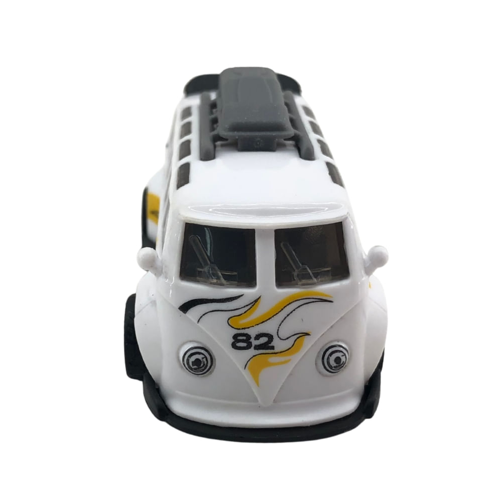 Mini Carrinho Pull Back Garagem S.A. Turbo Aventura - Branco 82 - Imagem 6