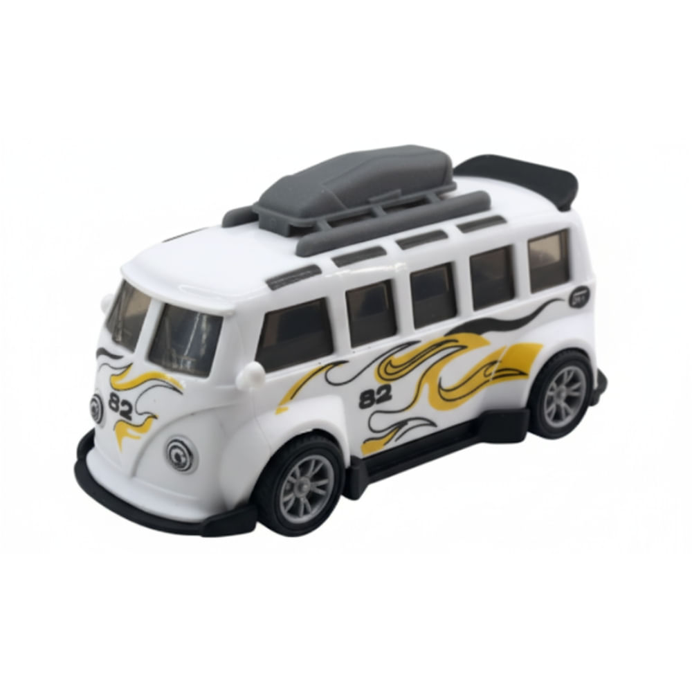 Mini Carrinho Pull Back Garagem S.A. Turbo Aventura - Branco 82