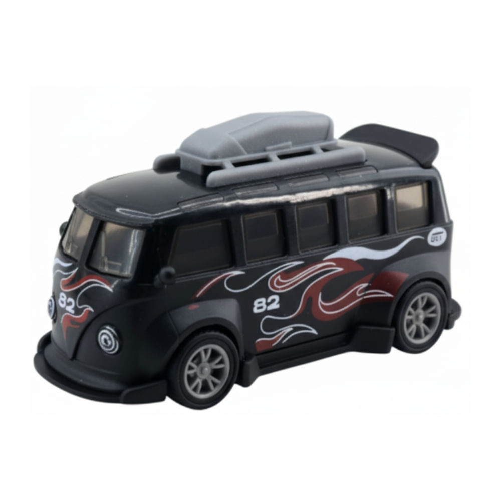 Mini Carrinho Pull Back Garagem S.A. Turbo Aventura - Preta 82 - Imagem 2