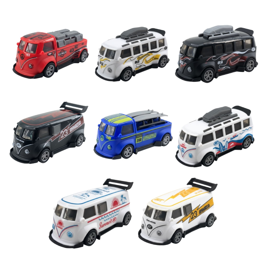 Mini Carrinho Pull Back Garagem S.A. Turbo Aventura - Preta 23 - Imagem 5