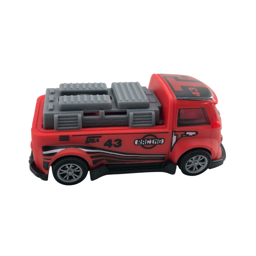 Mini Carrinho Pull Back Garagem S.A. Turbo Aventura - Vermelha - Imagem 2