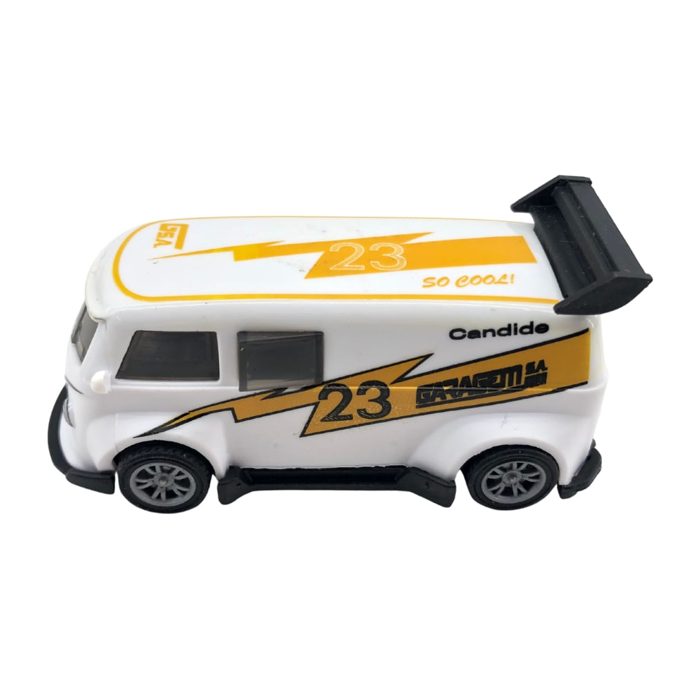 Mini Carrinho Pull Back Garagem S.A. Turbo Aventura - Branco 23 - Imagem 2