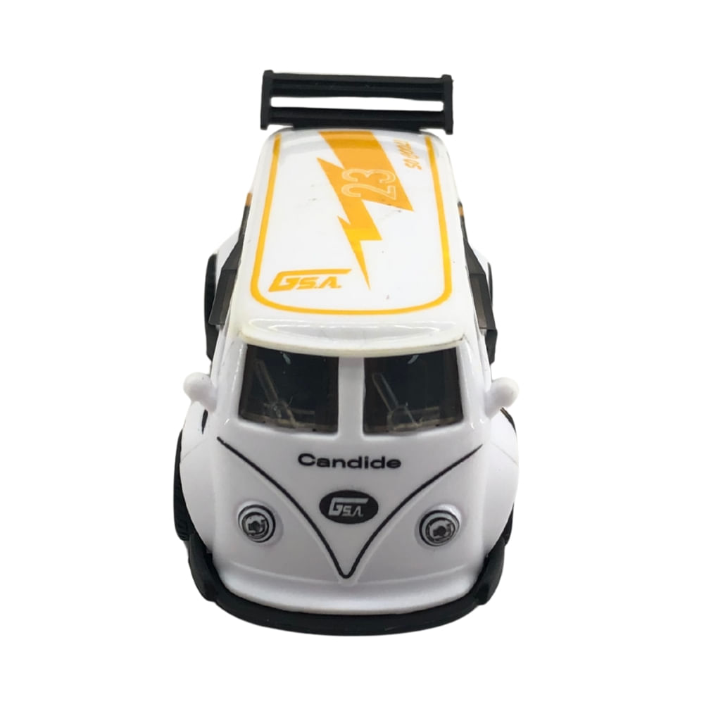 Mini Carrinho Pull Back Garagem S.A. Turbo Aventura - Branco 23 - Imagem 3