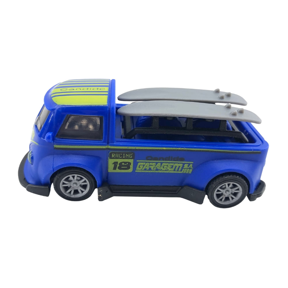 Mini Carrinho Pull Back Garagem S.A. Turbo Aventura - Azul - Imagem 2