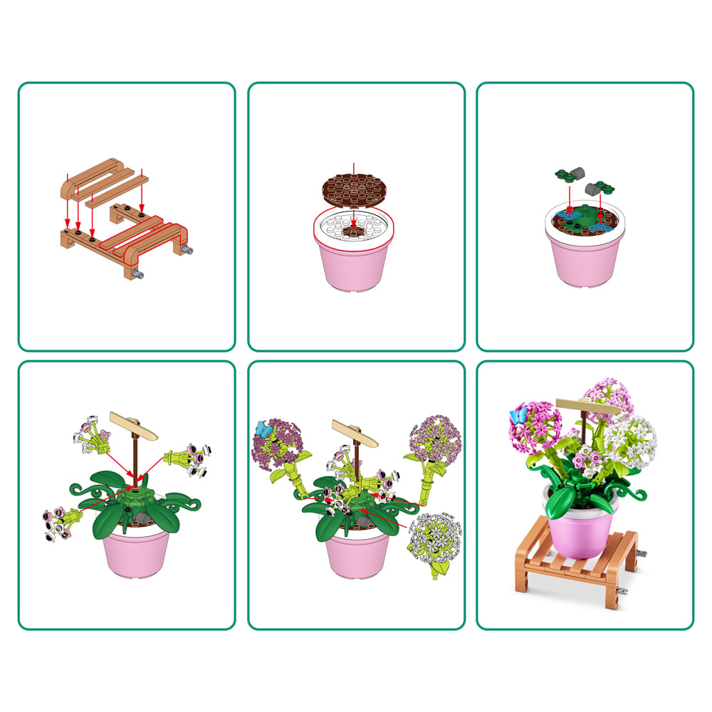 Blocos de Montar Max Premium Garden - Gipsófila 233 pçs - Imagem 2