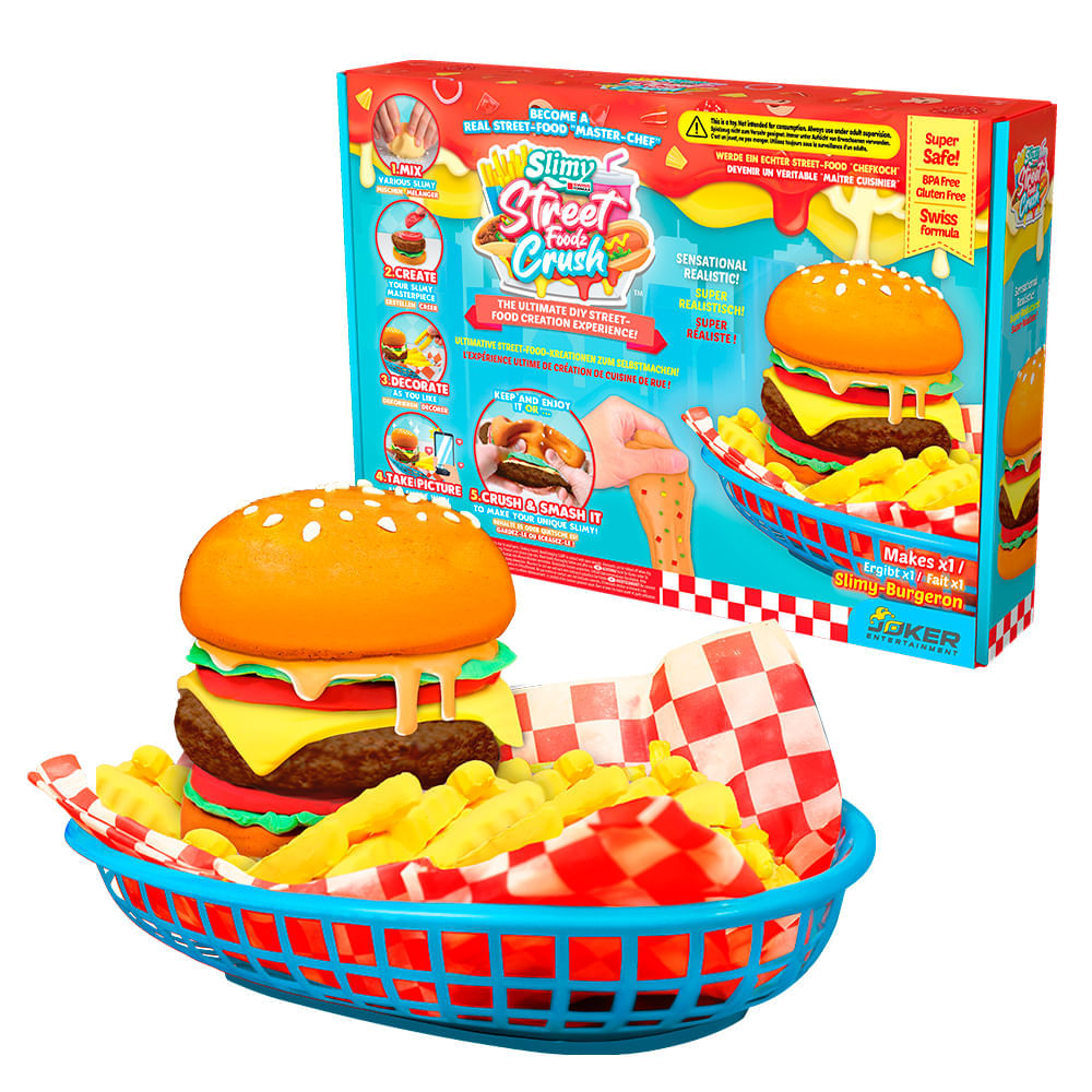 Kit de Slime de Hamburger Slimy DIY Street Food Crush