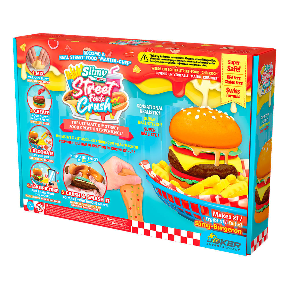 Kit de Slime de Hamburger Slimy DIY Street Food Crush - Imagem 4