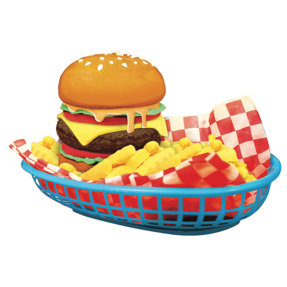 Mini Kit de Slime de Hamburger Slimy DIY Street Food Crush - Imagem 2