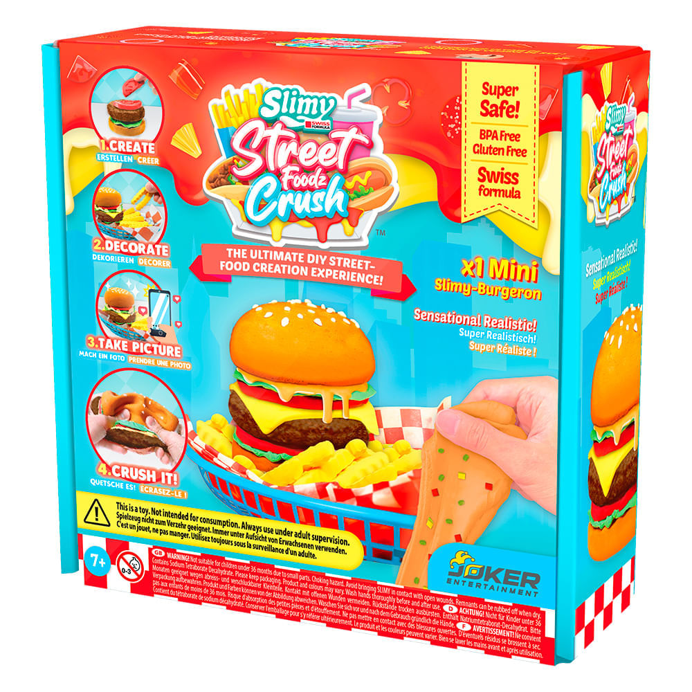 Mini Kit de Slime de Hamburger Slimy DIY Street Food Crush - Imagem 4