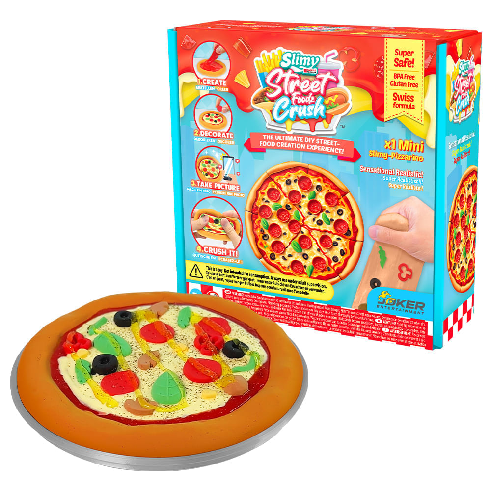 Mini Kit de Slime de Pizza Slimy DIY Street Food Crush