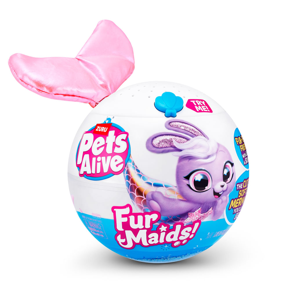 Pelúcia Pets Alive Furmaids - Rosa