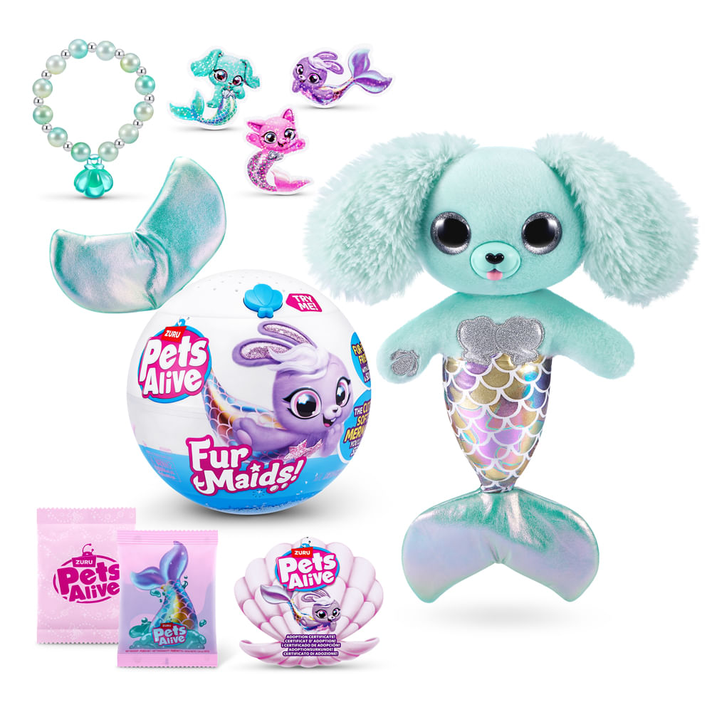 Pelúcia Pets Alive Furmaids - Azul - Imagem 4