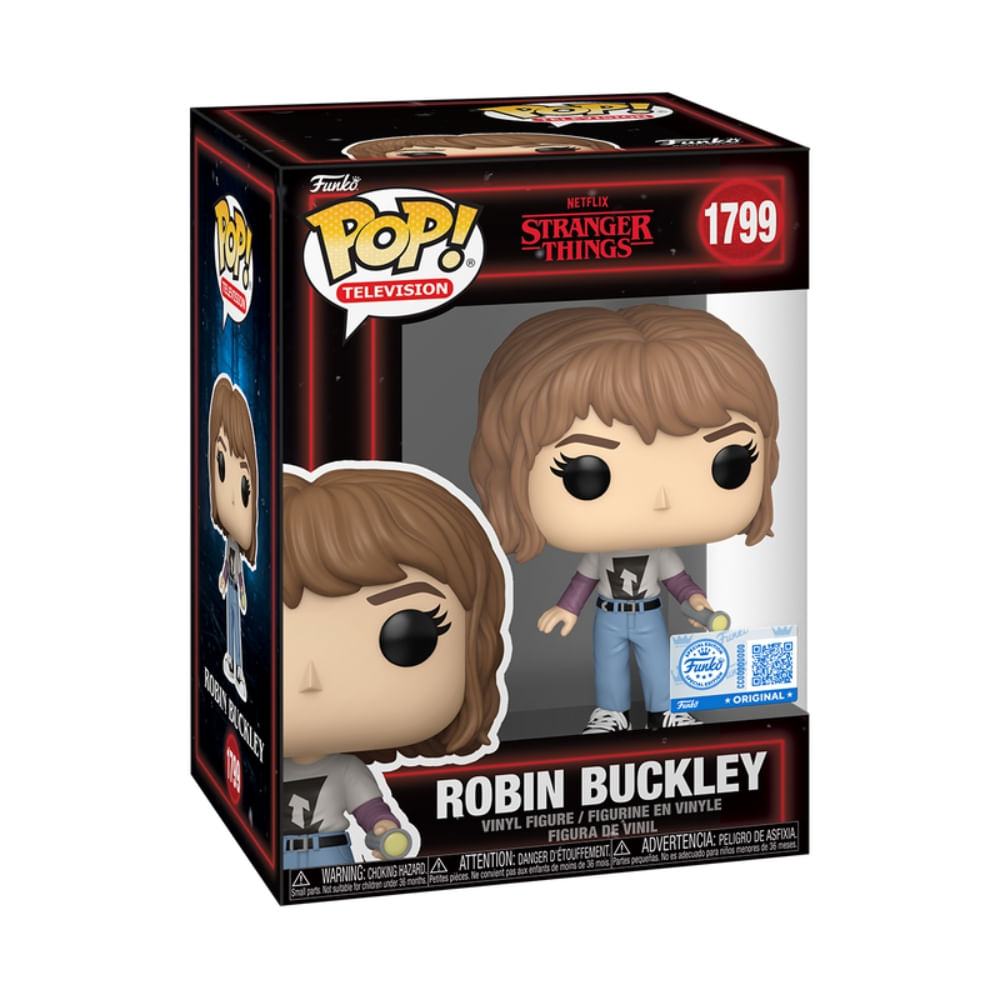 Boneco Funko Pop! Exclusivo Stranger Things T5 - Robin com Lanterna - Imagem 3