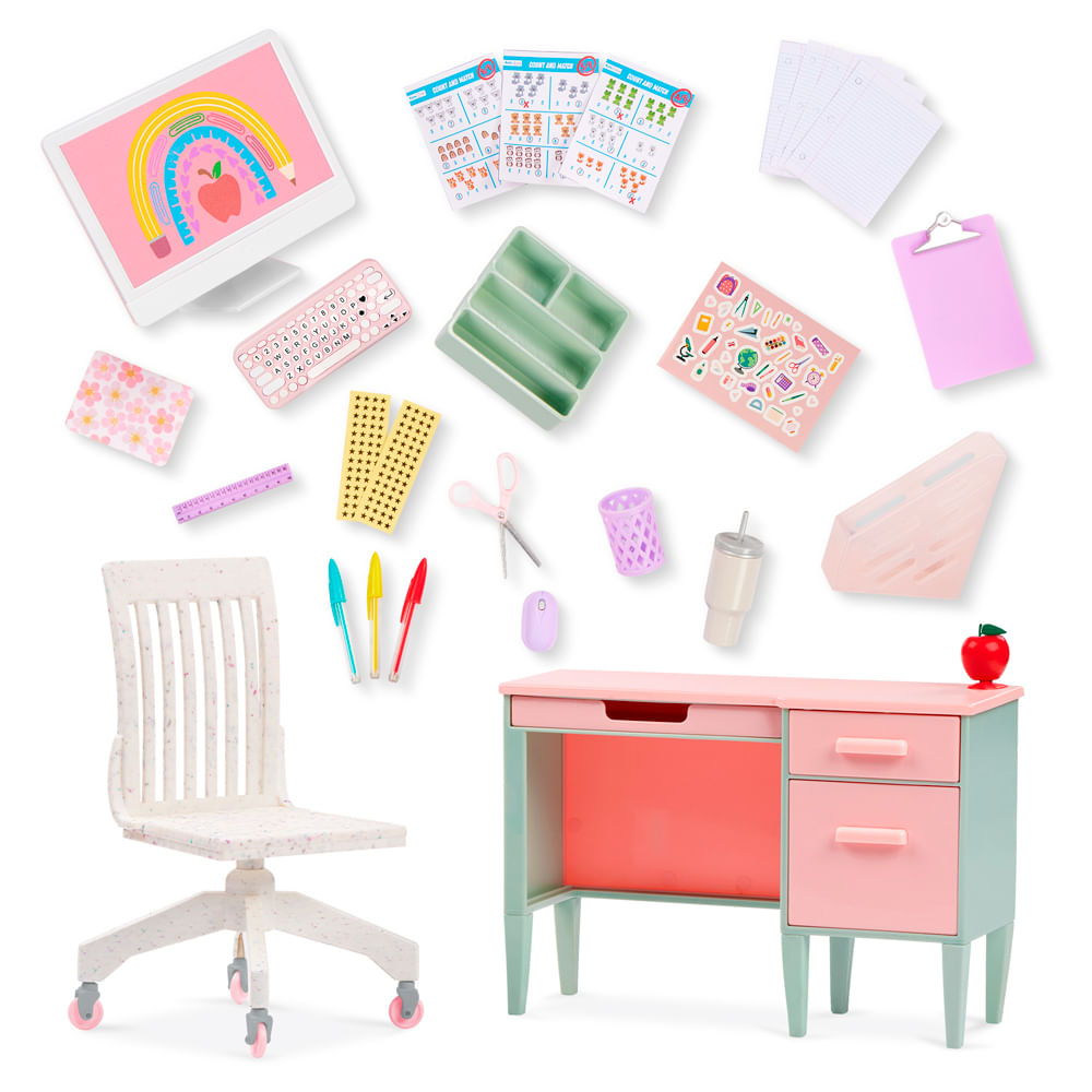 Conjunto de Mesa Escolar Aula Começando Our Generation