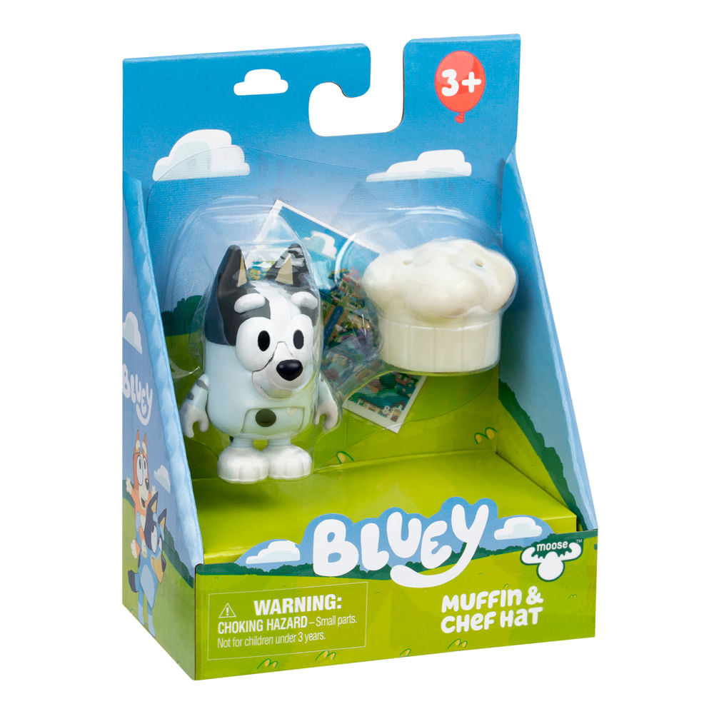 Boneco Colecionável 6cm Bluey - Muffin e Chapéu de Chefe - Imagem 2