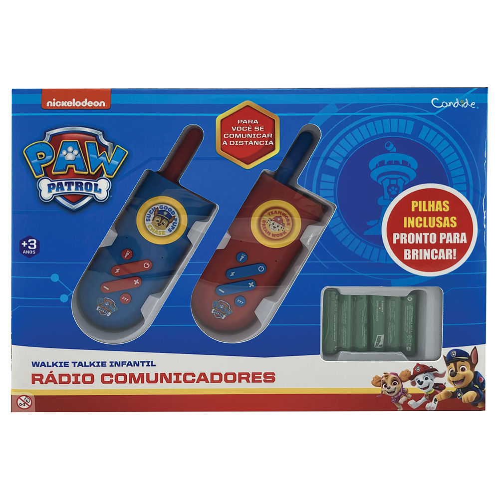 Walkie Talkie Infantil com Lanterna Patrulha Canina - Imagem 2