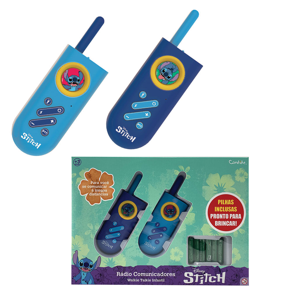 Walkie Talkie Infantil com Lanterna Stitch - Imagem 2