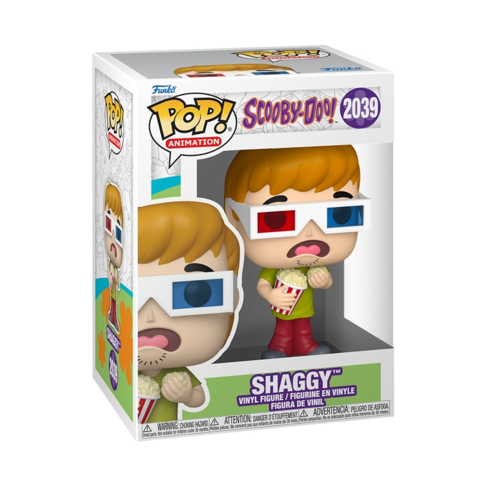 Boneco Funko Pop! Scooby Doo - Salsicha com Óuclos 3D - Imagem 3